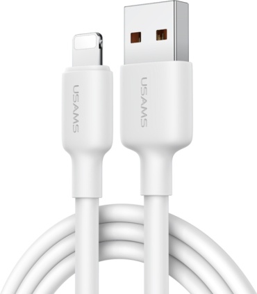 Кабель Usams USB 2.0 (M), Lightning (M), 2 м, белый