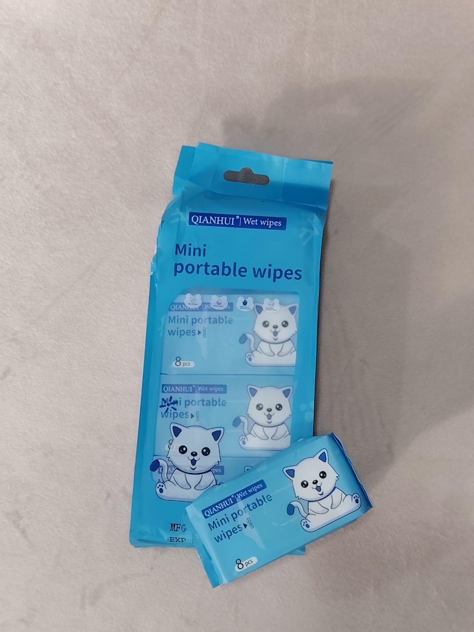 Влажные салфетки Qianhui mini portable wipes 64 шт
