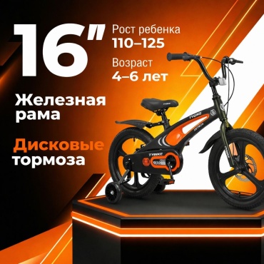 Велосипед ZETRON TYBIKE 2026 9.5 дюймов черный