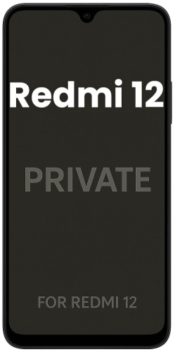Стекло PROMAX для Redmi Redmi 12 PRIVATE-LUX черный