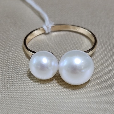 Gaukhar Jewelry BK038-R размер 18.5 вес 3.15 г золото, жемчуг, фианит