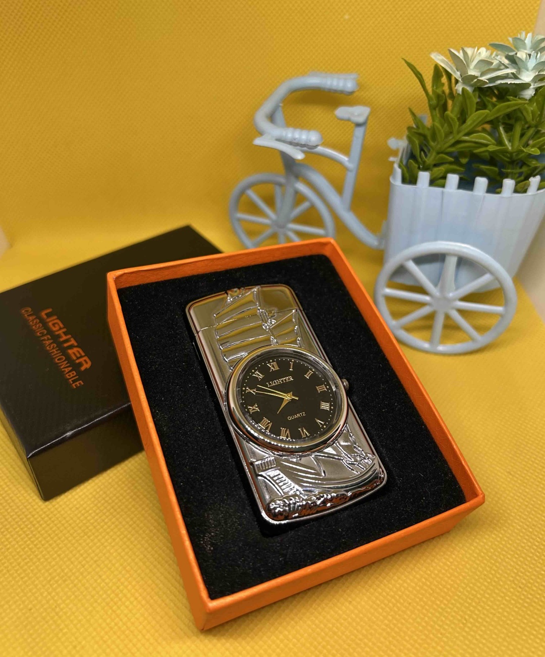 Газовая зажигалка SLT Silver Lighter, металлический сплав