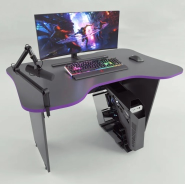 Стол компьютерный Fly, 110х72x75 см, черный, фиолетовый