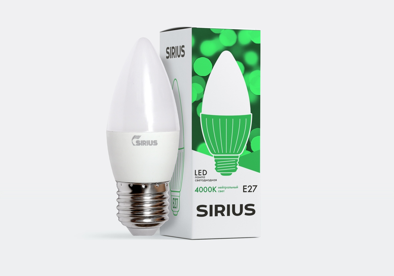 Sirius 7W E27, светодиодная, нейтральный белый