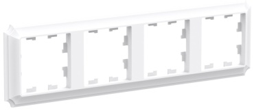 Schneider Electric AtlasDesign Antique Рамка 4-пост белый матовый ATN101304, белый