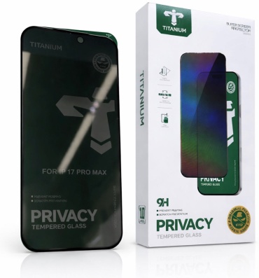 Стекло TITANIUM для Apple iPhone 17 Pro Max Private черный