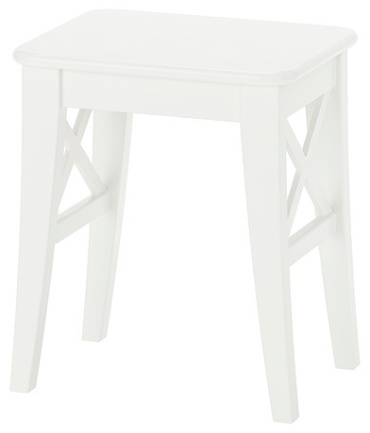 Табурет IKEA ROSENTORP, 45x40x30 см, белый 1 шт.