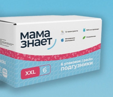 Подгузники Мама Знает XXL, 12 шт