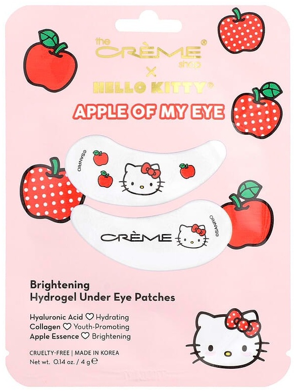 Патчи The CREME shop гидрогелевые Hello Kitty, Apple Of My Eye, гидрогелевые патчи для глаз, 4 г для повышения упругости 2 шт