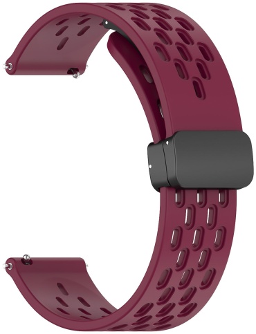 Ремешок BOGEMA для Garmin Vivoactive 3, Vivomove HR Sport, Forerunner 165, Forerunner 55, Vivoactive 5, Vivoactive 6, Forerunner 570, Vivomove Trend бордовый