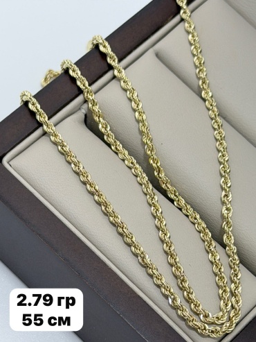 585 ЗОЛОТОЙ Золото цепь длина 55 см, вес 2.79 г золото, плетение фигаро