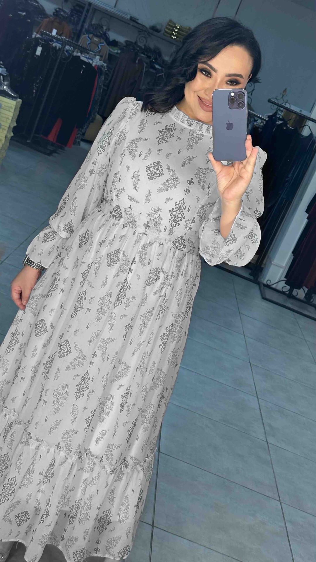 Национальный костюм QAZAQ FASHION серый, белый
