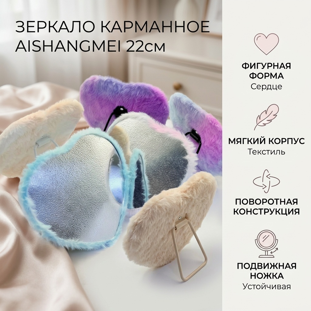 AISHANGMEI зеркало карманное 22cm