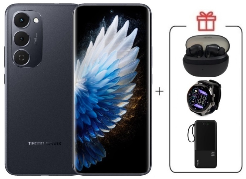 Смартфон TECNO SPARK 40 Pro+ 8 ГБ/256 ГБ черный + подарок