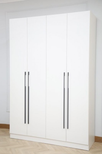 Распашной шкаф Люмино 4 Д, 160x236х50 см, белый