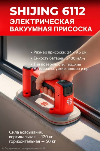 SHIJING аккумуляторный вакуумный подъемник 031284 нагрузка до 120 кг
