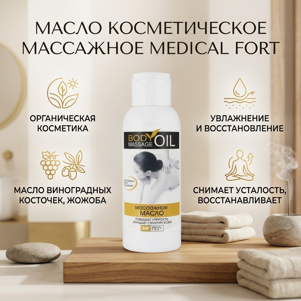 Масло косметическое массажное 100мл масло для тела 100 мл