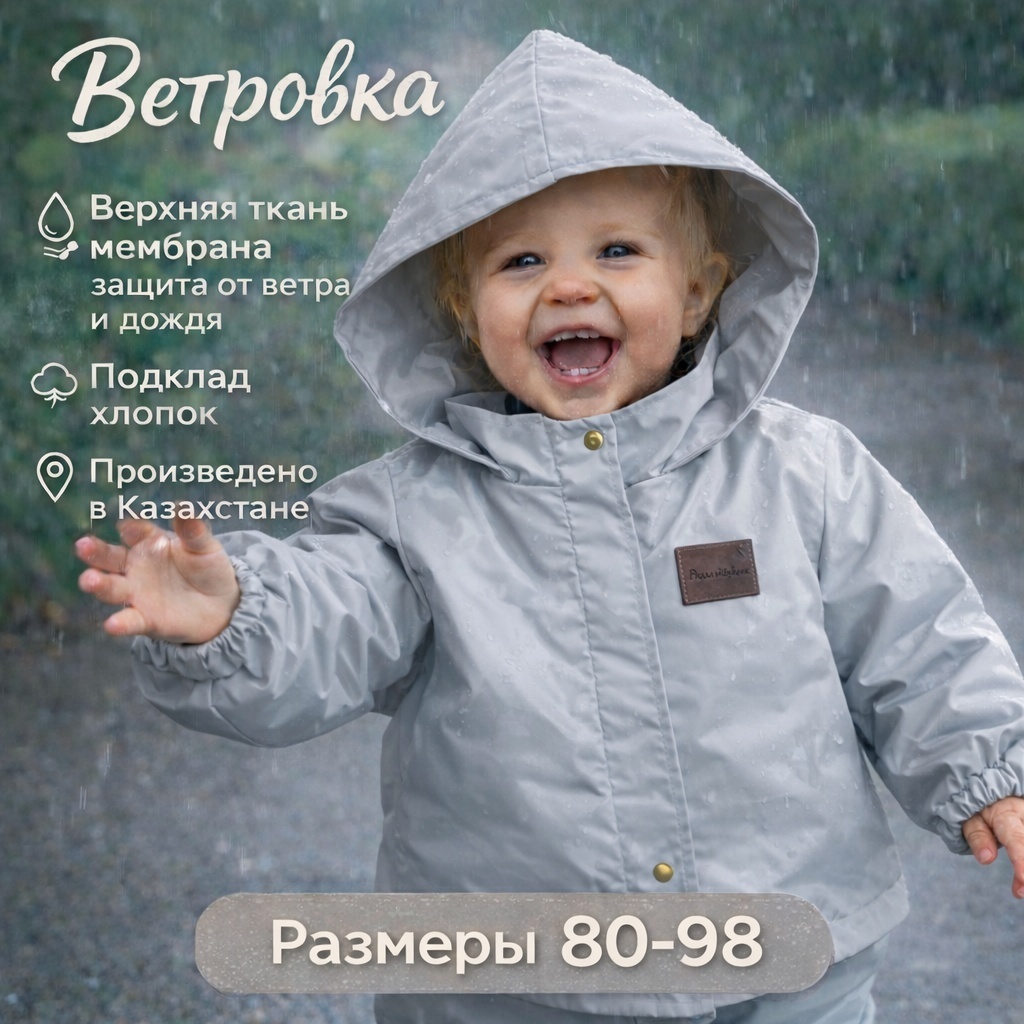 Ветровка Della Home kz серый