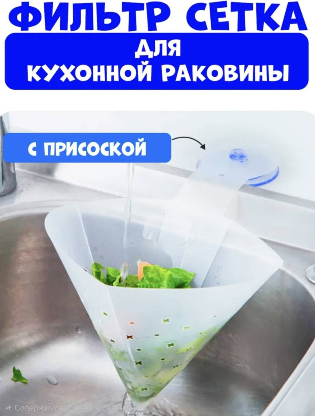 Ситечко для мойки Органайзер для раковины 22x15 см