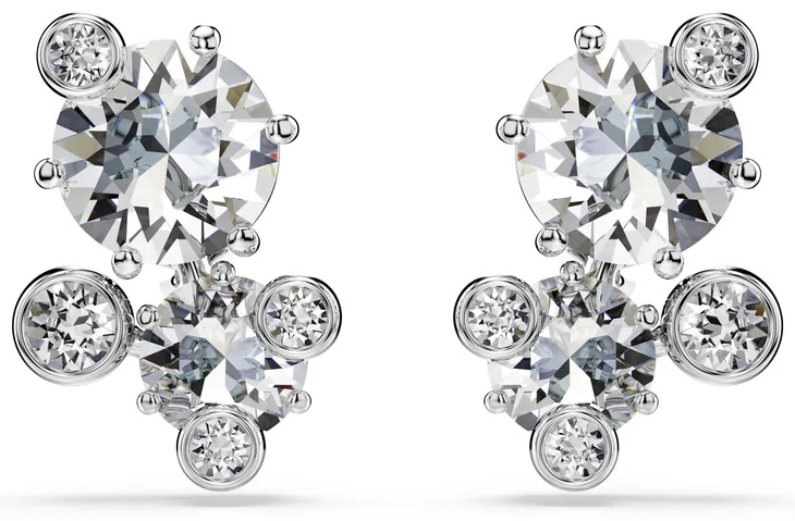 Серьги Swarovski бижутерный сплав, кристаллы Swarovski