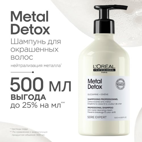 Loreal Professionnel Paris Metal Detox шампунь 500 мл