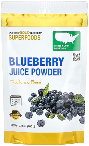 California Gold Nutrition Superfoods, сок голубики в порошке 100 г