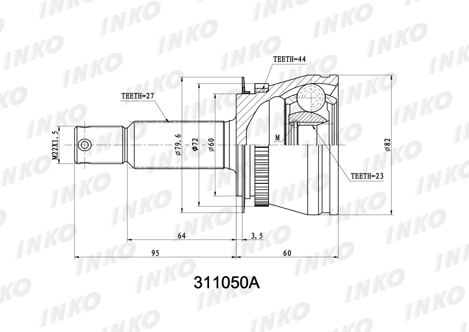 INKO шрус 311050A