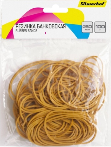 Резинки Silwerhof 100 шт, бежевый, желтый