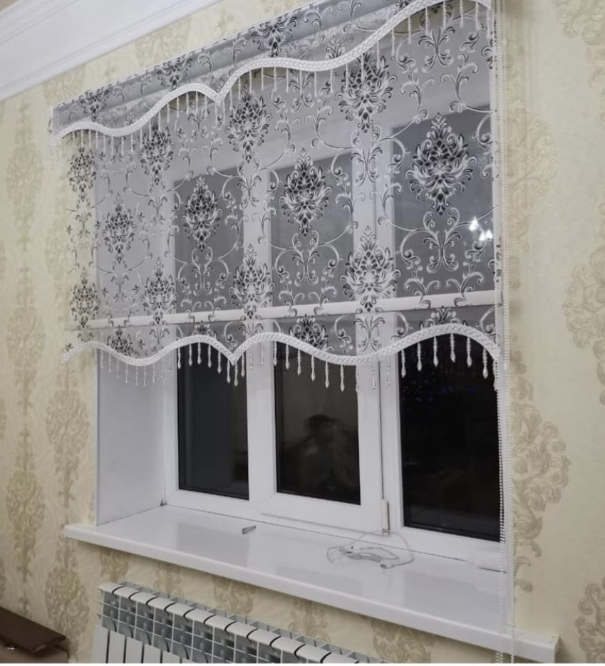 Ролл-шторы "CLC" Дамаск белый 200x170 см