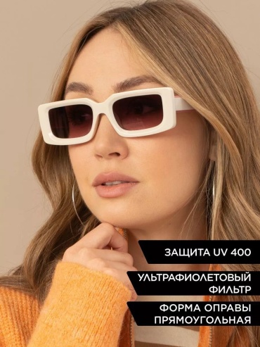 ALESE солнцезащитные очки прямоугольные однотонные