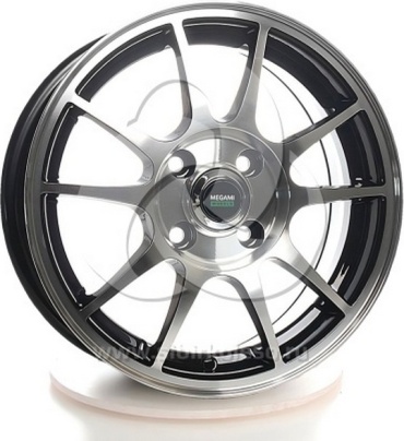 Megami MGM-5 BKF 60.1 6x14/4x100 D60.1 ET43 4 диска черный, серебристый, графит
