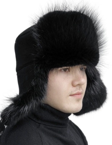 Шапка SemiFur размер 60, 61, 62, 63, черный, коричневый