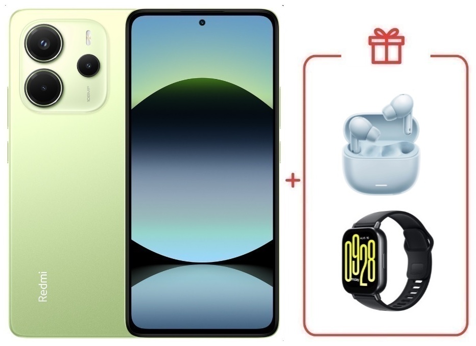 Смартфон Xiaomi Redmi Note 14 8 ГБ/128 ГБ зеленый + подарок