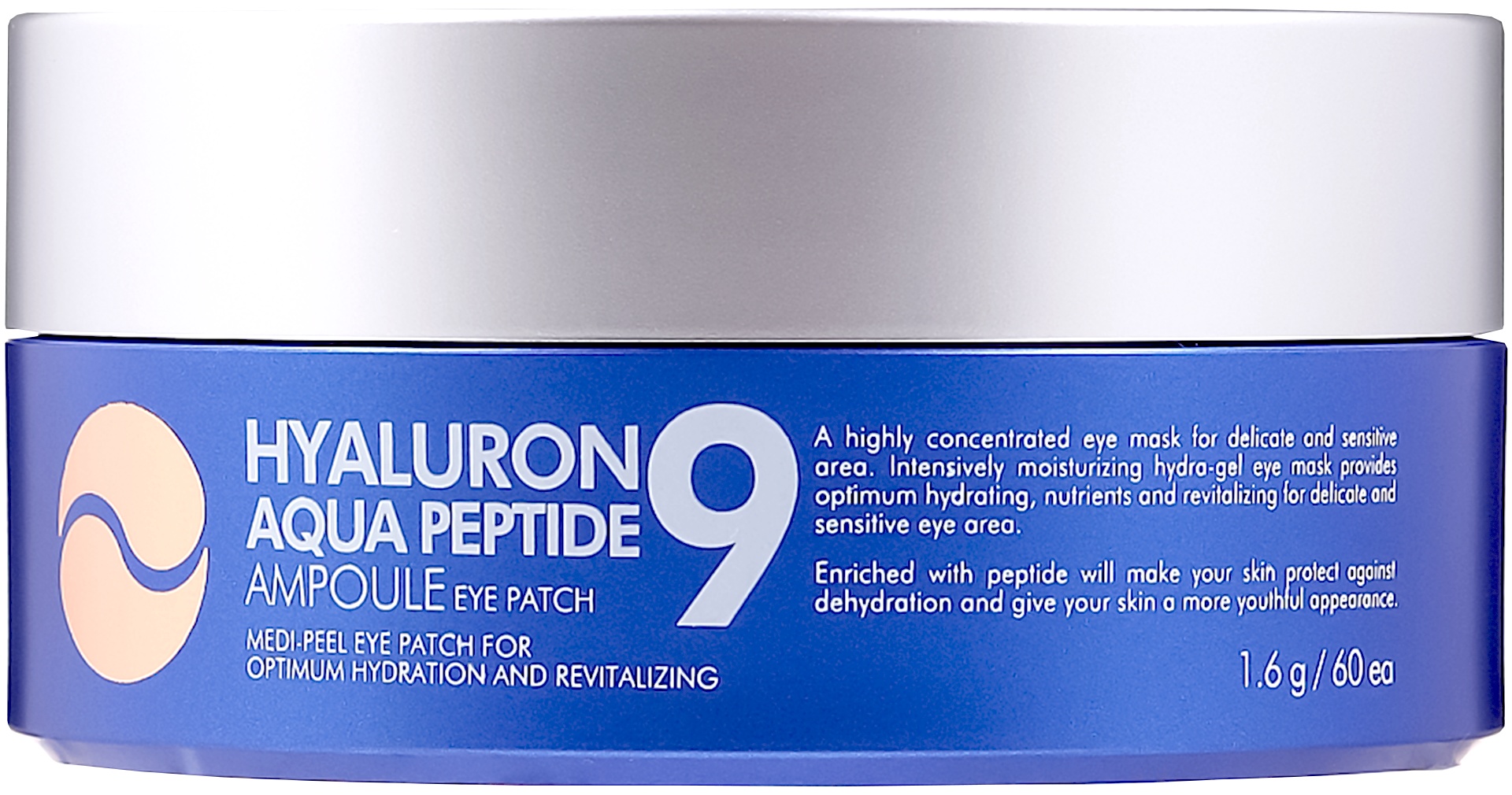 Патчи гидрогелевые Hyaluron Aqua Peptide 9 Ampoule Eye Patch увлажняющие 60 шт