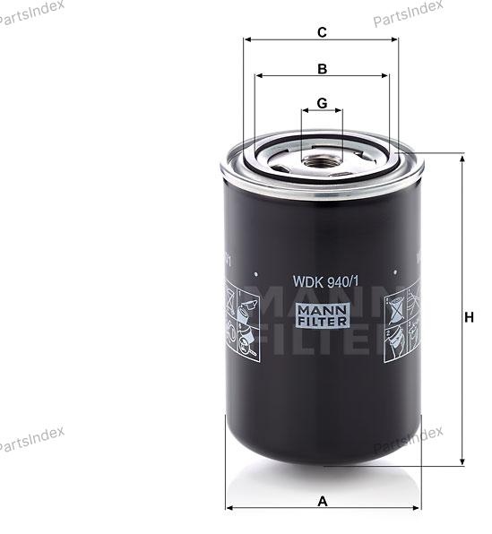 MANN FILTER Фильтр Топливный WDK9401