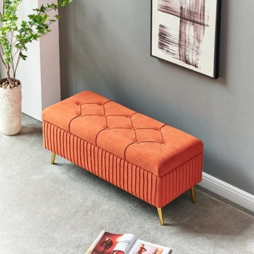 Банкетка Nazar mebel Ynayat 35790, 120x40x45 см, оранжевый