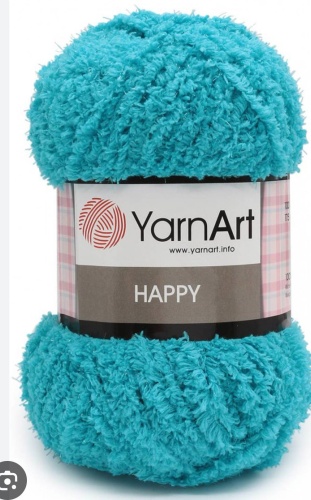 Моток YarnArt Happy пряжа травка с блеском 785 бирюзовый 175 м 100 г
