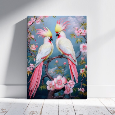 PEMIKAN CRAFT картина Пара розовых попугаев на сакуре 40x60 см