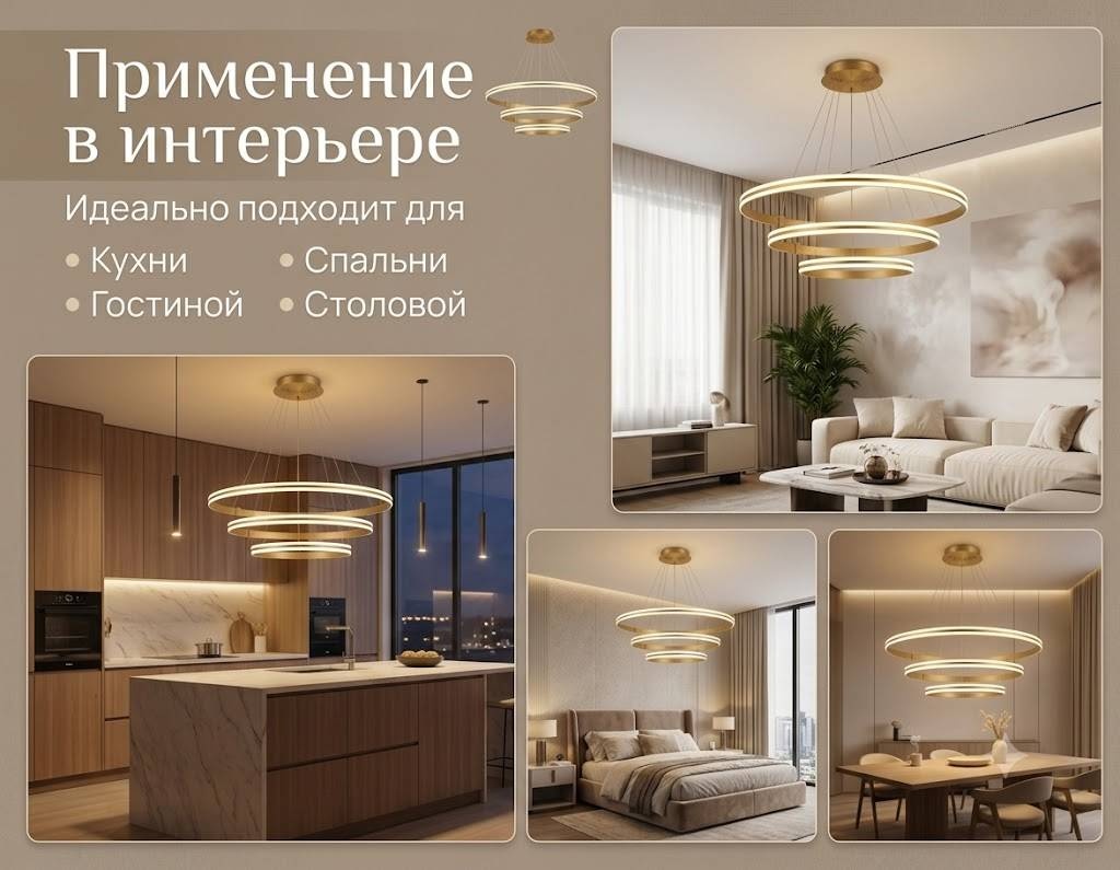 Люстра подвесная Mizam E27, кол-во ламп: 3 шт