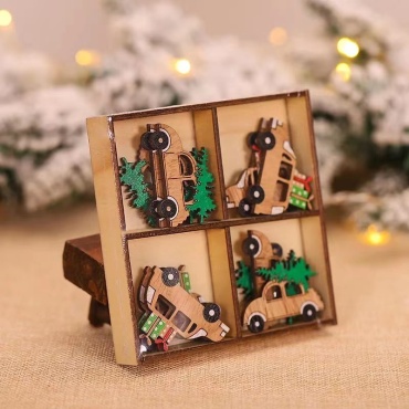 Ёлочные игрушки дерево 12 шт, зеленый, мультиколор