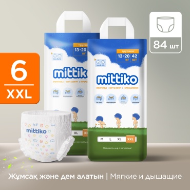 Подгузники-трусики Mittiko MittikoP XXL, 6, 84 шт