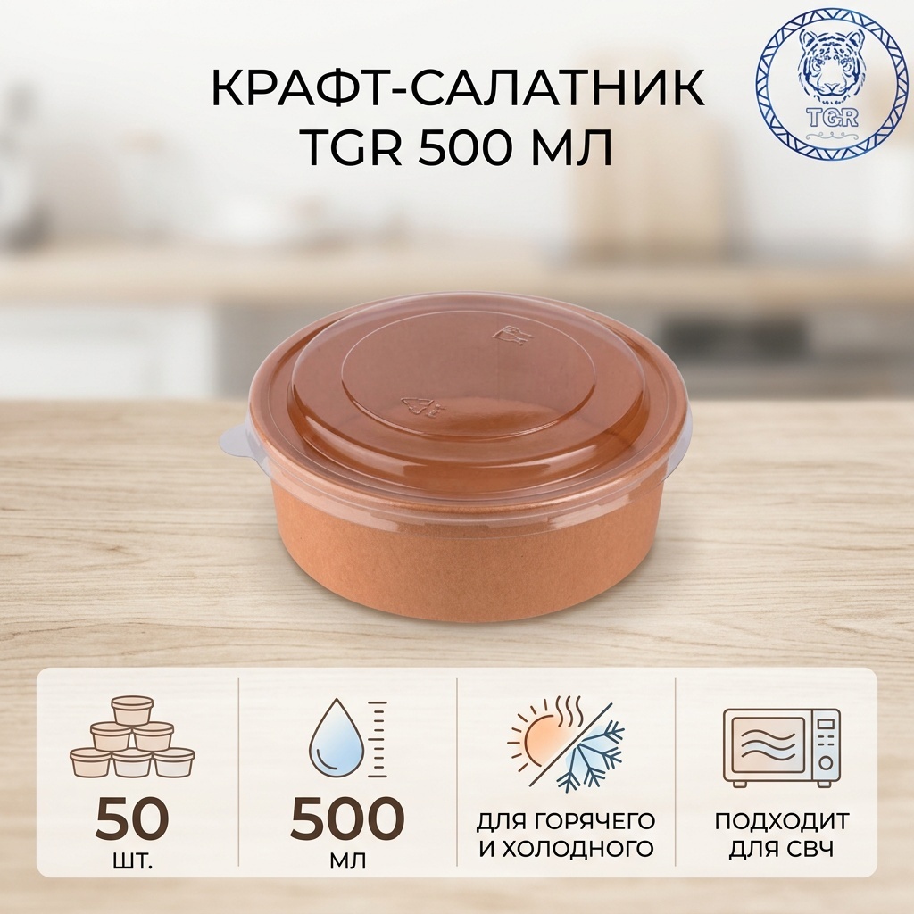 Салатник 200512 коричневый 50 шт