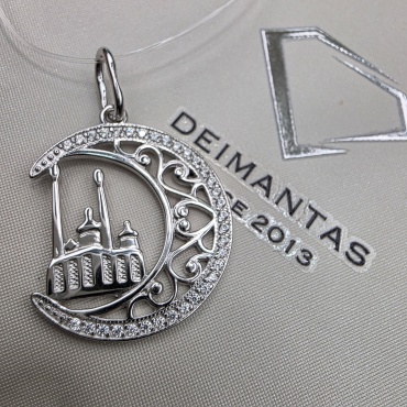 Подвеска Deimantas 128929550 вес 1.68 г серебро, фианит