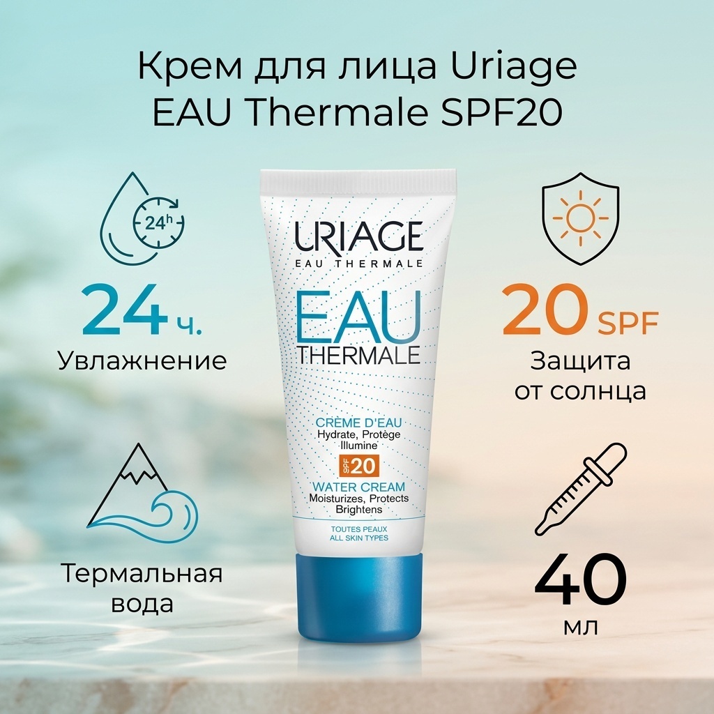 URIAGE крем EAU Thermale SPF20 для лица 40 мл