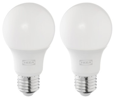 IKEA 5W E27, светодиодная, теплый белый