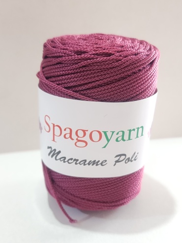 Моток Spagoyarn Macrame Poli Бордовый 150 м 100 г