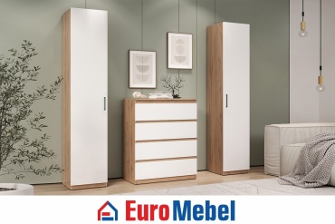 Комплект для гостиной Euromebel Денвер, 00061801 белый, коричневый