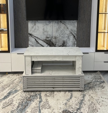 Жер стол Timmur Transformer Глория, 400х100x38 см, ЛДСП, белый, бирюзовый
