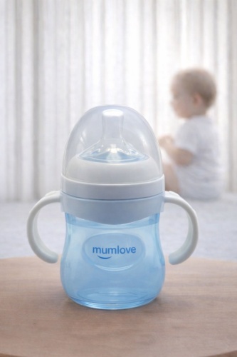 Бутылочка angels shop Mumlove FB-1-H blue 125 мл голубой