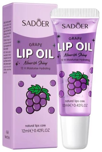 SADOER масло Grape Moisturizing and Brightening Lip Oil для носогубной области 12 мл